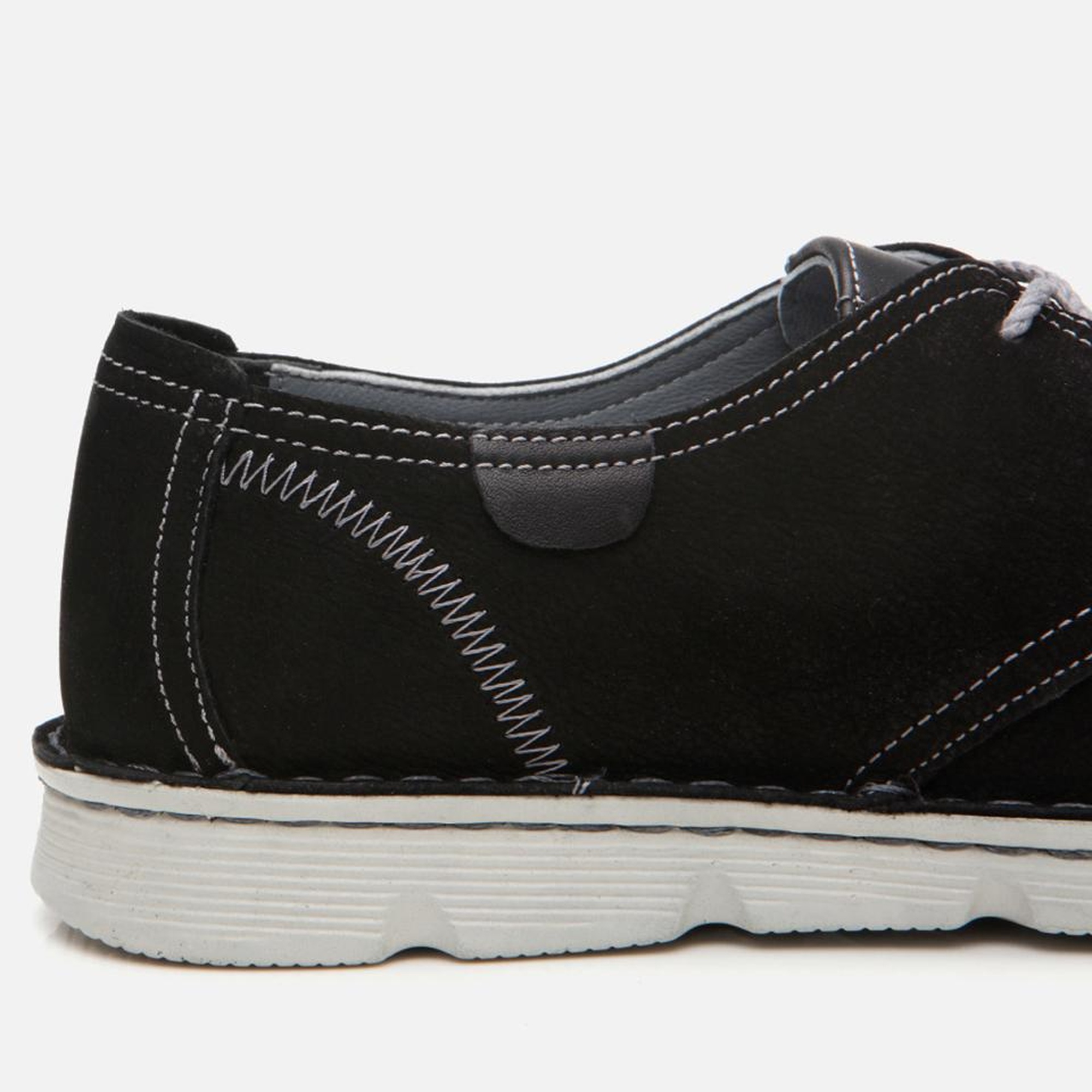 Erkek Nubuk Deri Siyah Ultra Hafif Tabanlı Günlük Ayakkabı