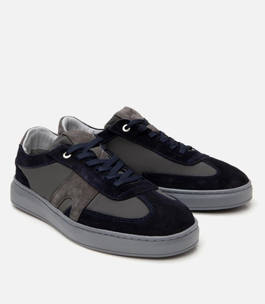  Erkek Deri Lacivert Ultra Hafif Tabanlı Spor Ayakkabı