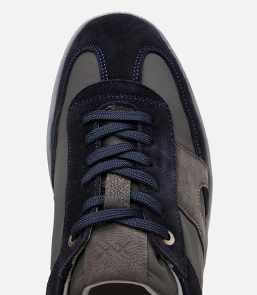  Erkek Deri Lacivert Ultra Hafif Tabanlı Spor Ayakkabı