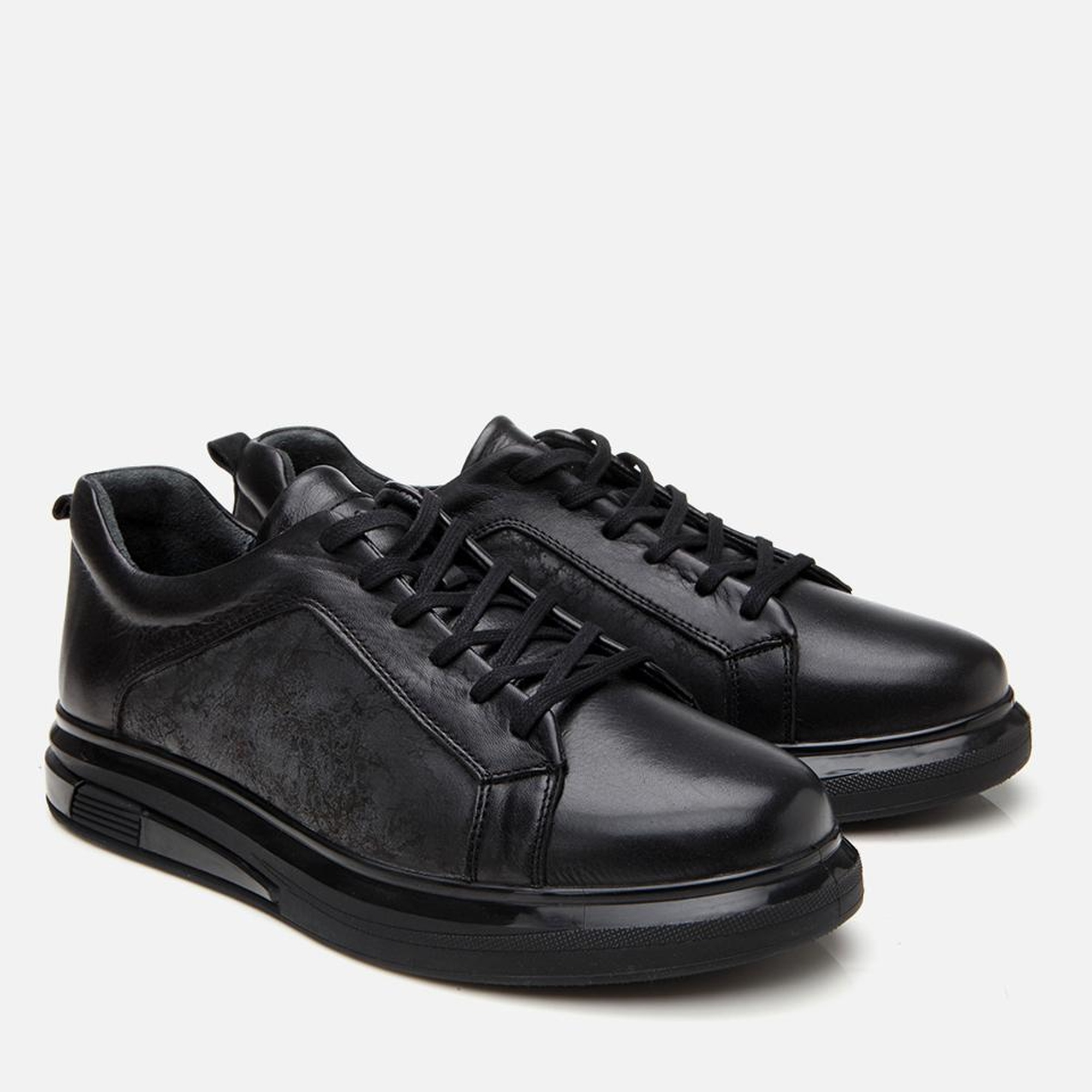 Erkek Deri Siyah Spor Ayakkabı