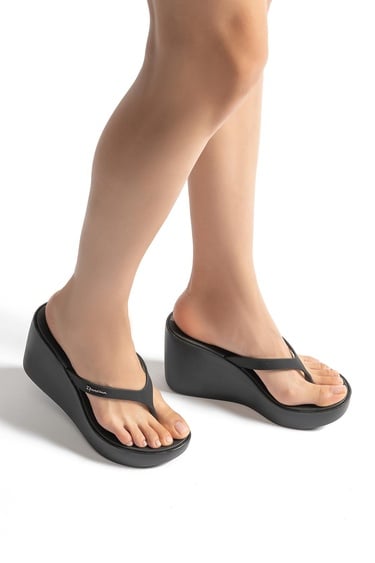  High Fashion Fem Kadın Parmak Arası Terlik Siyah 35/40