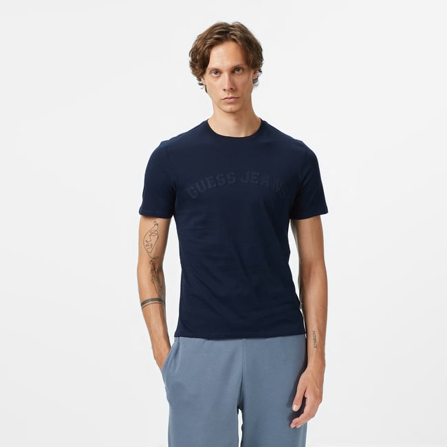  Guess Jeans Slim Fit Erkek Lacivert T-Shirt