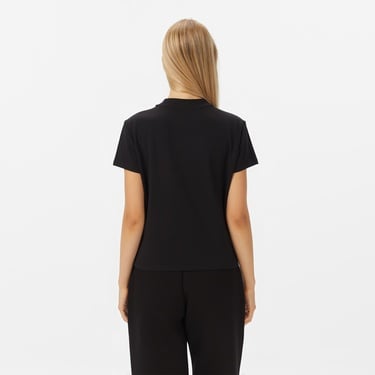  Guess Mock Slim Fit Kadın Siyah T-Shirt