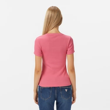  Guess Jeans Kadın Pembe T-Shirt