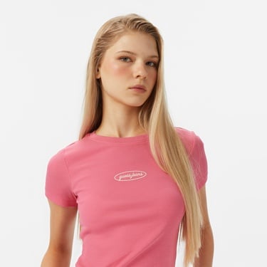  Guess Jeans Kadın Pembe T-Shirt