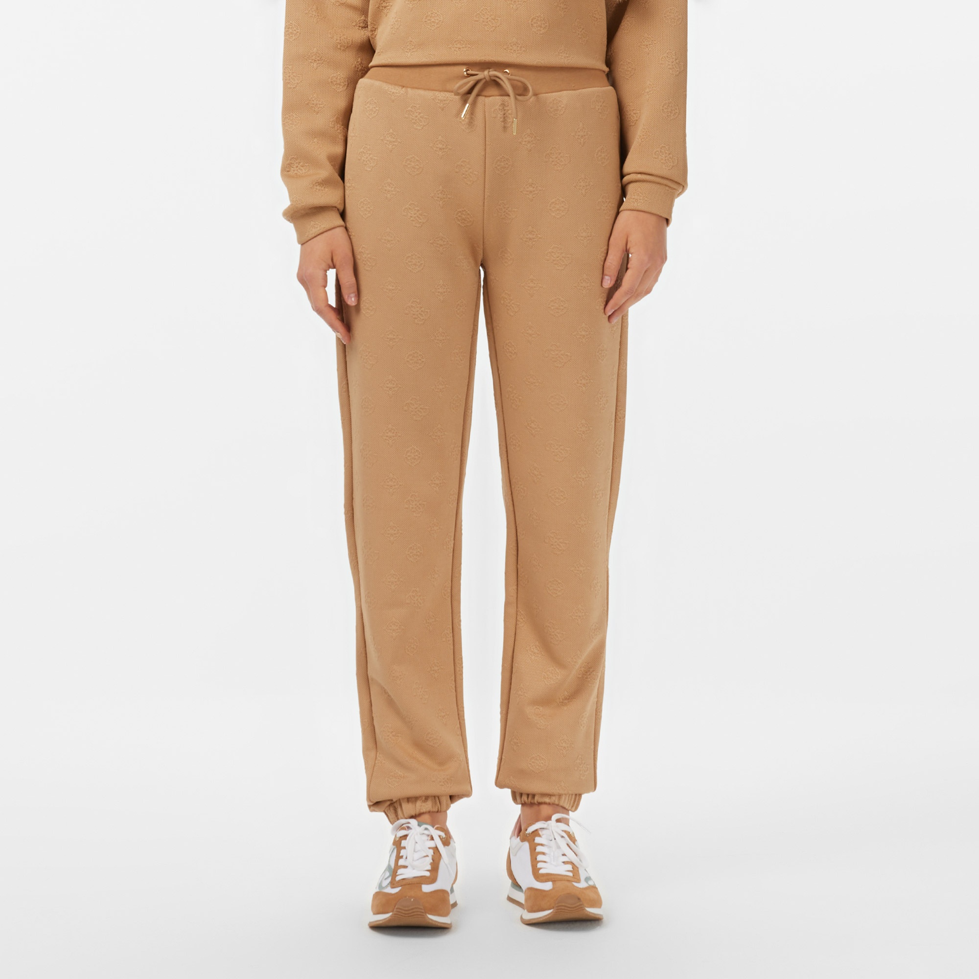 Guess Peony Regular Fit Kadın Kahverengi Eşofman Altı