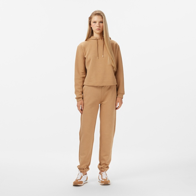  Guess Peony Regular Fit Kadın Kahverengi Eşofman Altı