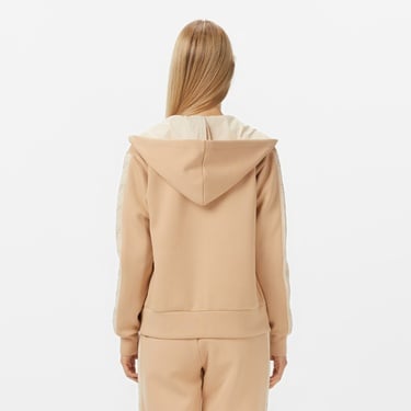  Guess New Hooded Scuba Kadın Krem Sweatshirt