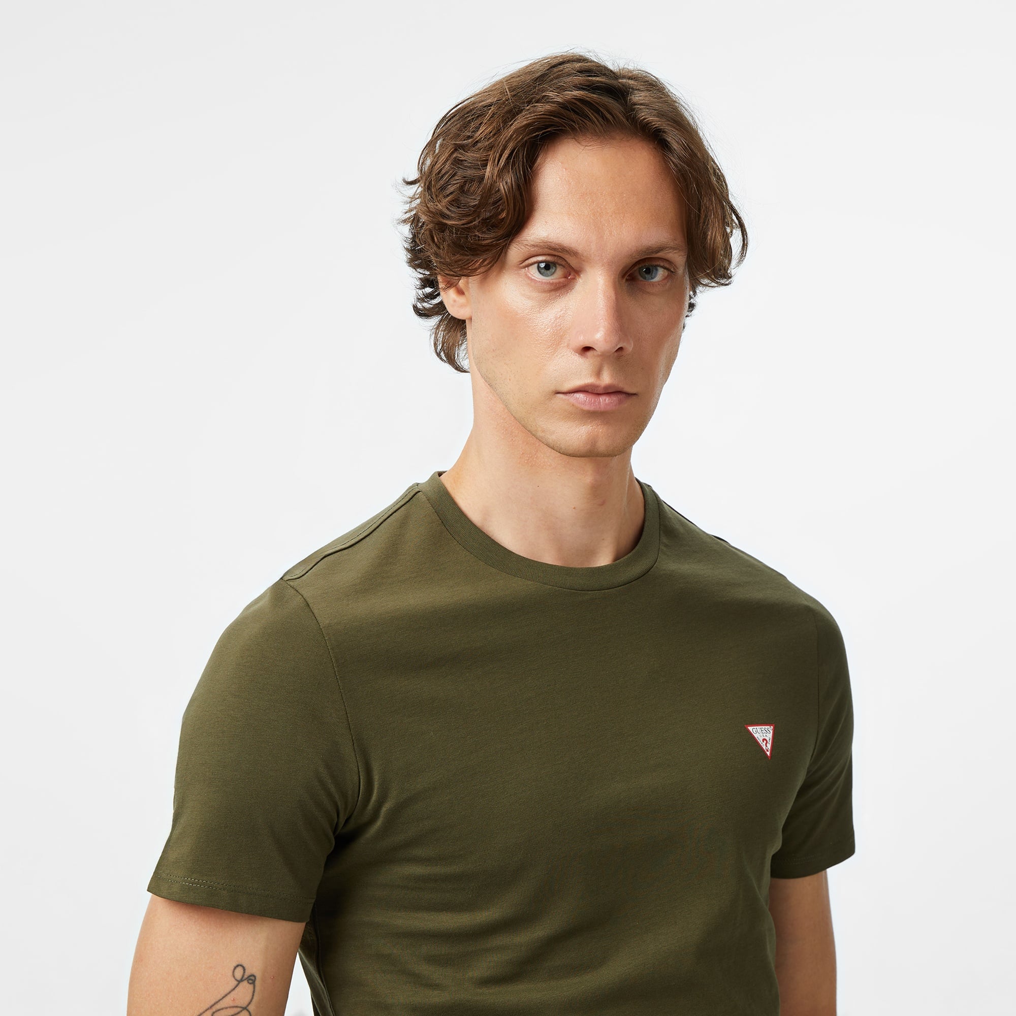 Guess Core Slim Fit Erkek Yeşil T-Shirt