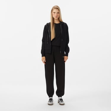  Guess New Hooded Scuba Kadın Siyah Sweatshirt