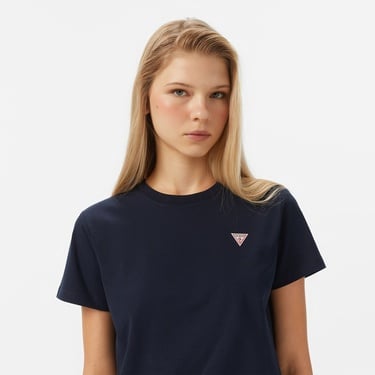  Guess Regular Fit Kadın Lacivert T-Shirt