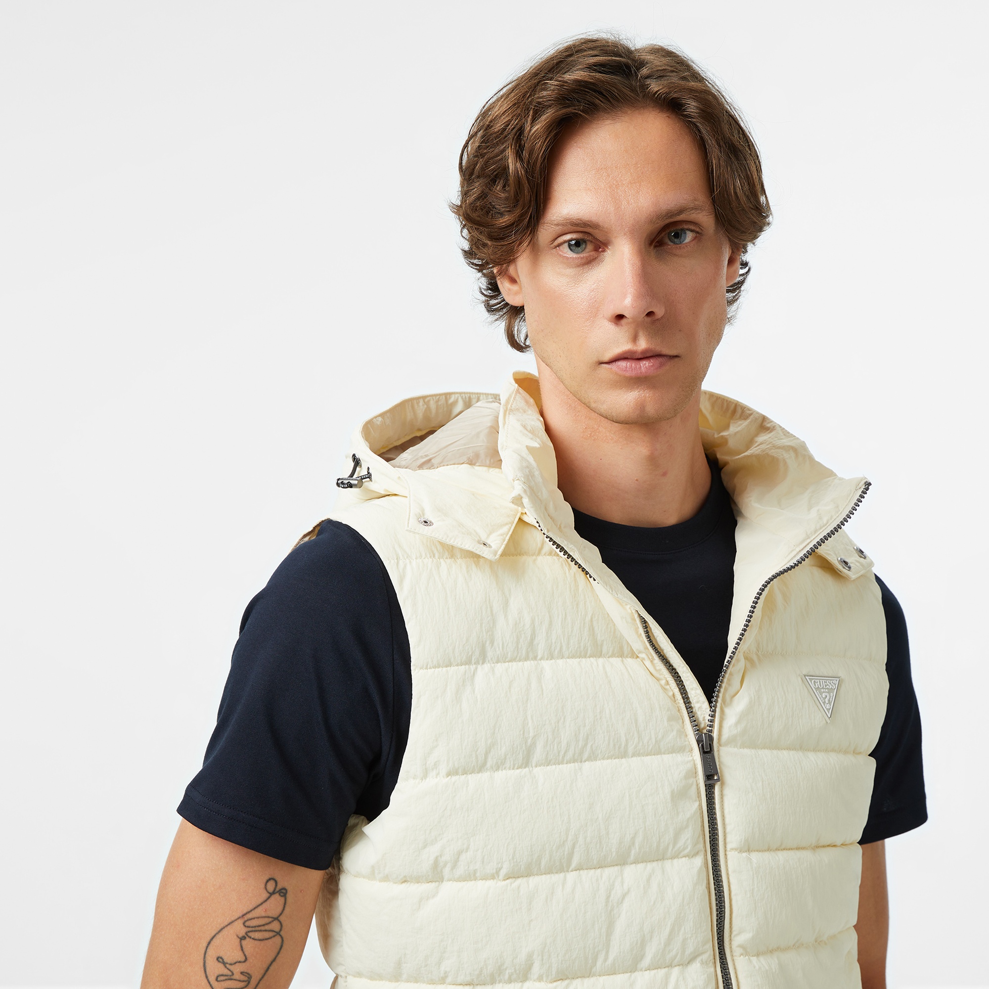 Guess Orion Erkek Krem Rengi Yelek