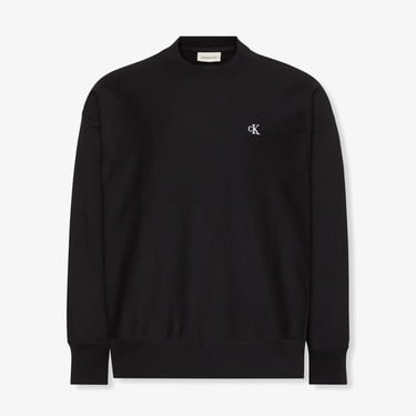  Calvin Klein Premium Terry Monogram Erkek Siyah Sweatshirt