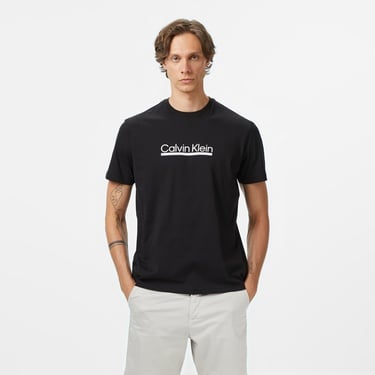  Calvin Klein Outline Tape Graphic Erkek Siyah T-Shirt