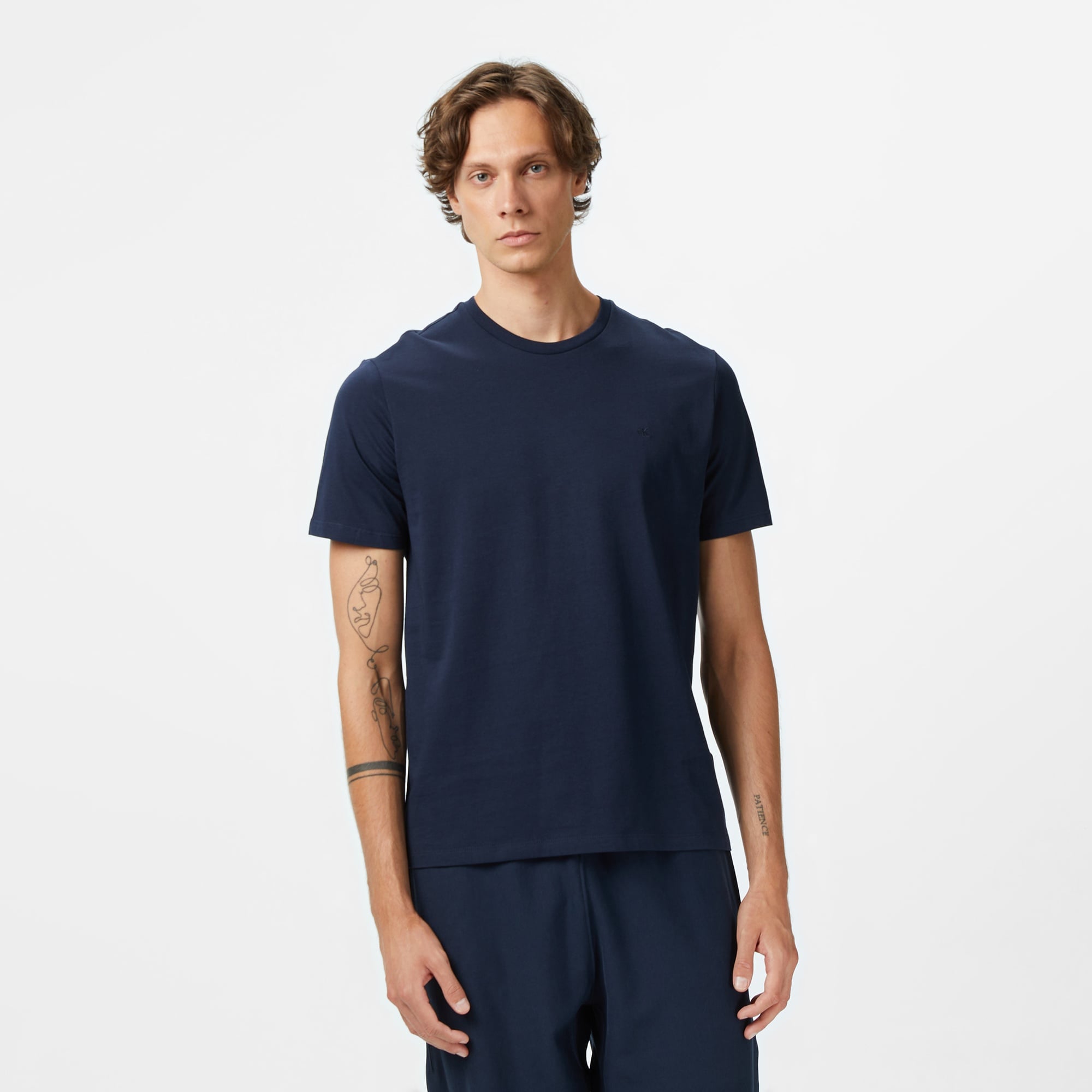 Calvin Klein Smooth Solid Erkek Lacivert T-Shirt