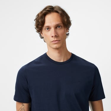  Calvin Klein Smooth Solid Erkek Mavi T-Shirt