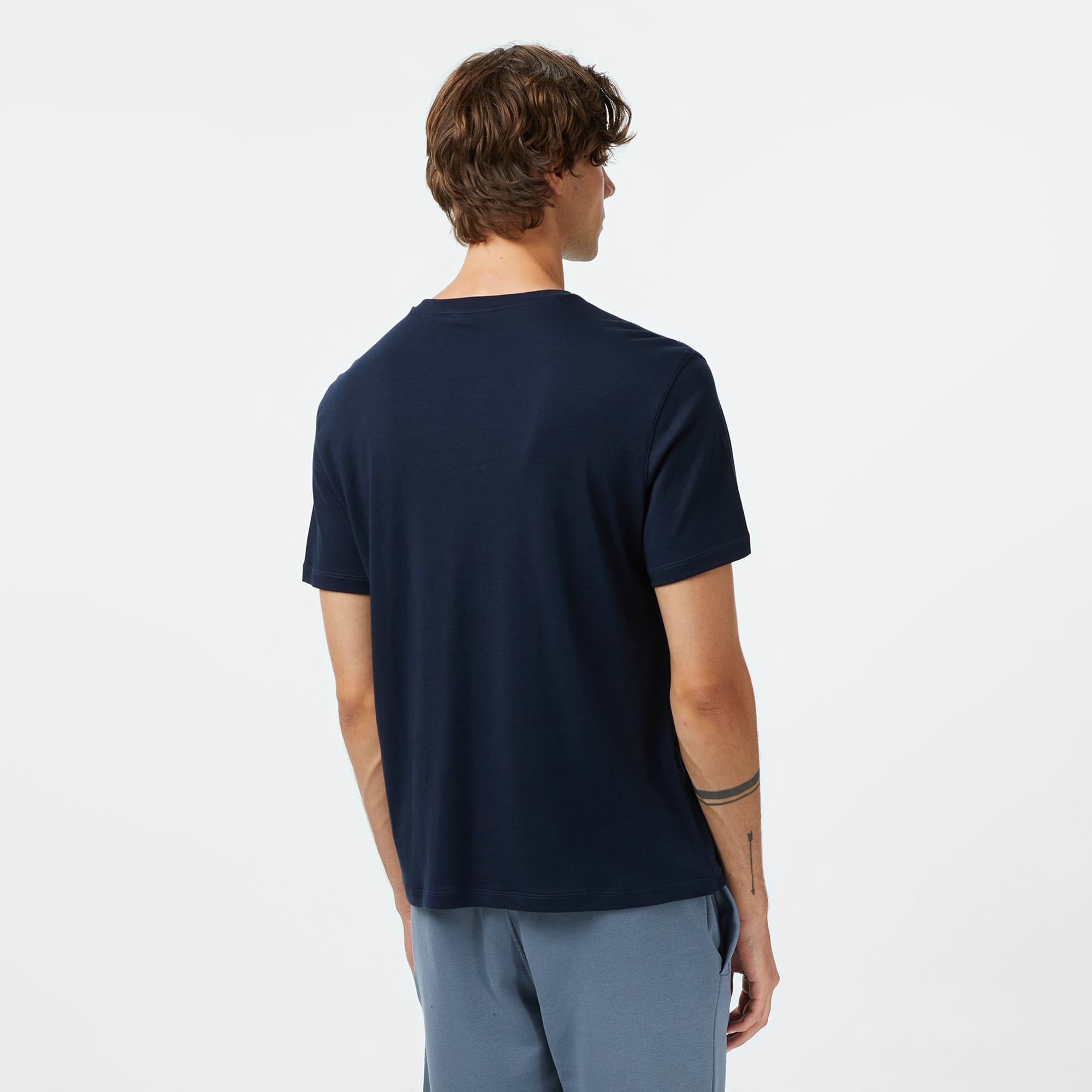 Calvin Klein Supima Chest Erkek Mavi T-Shirt