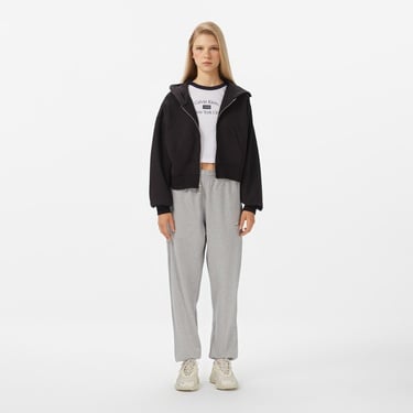  Calvin Klein French Terry Badge Logo Kadın Siyah Sweatshirt