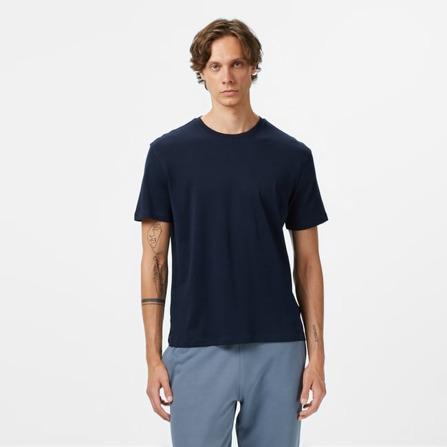  Calvin Klein Supima Chest Erkek Mavi T-Shirt