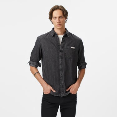  Calvin Klein Casual Classic Vail Denim Erkek Siyah Gömlek