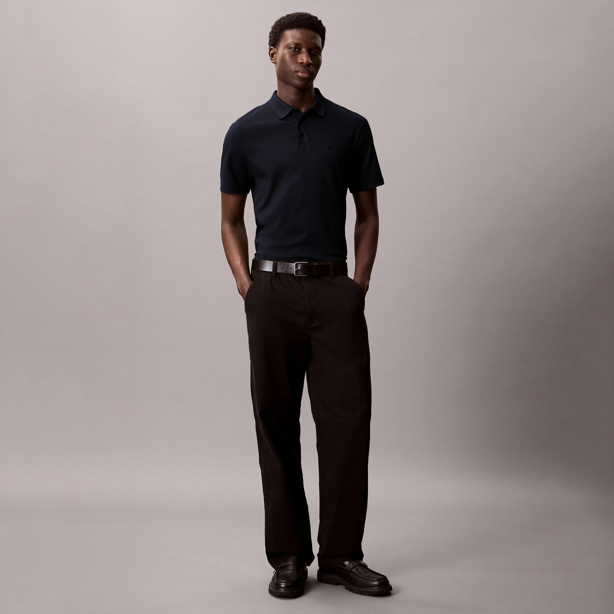 Calvin Klein Supima Erkek Lacivert Polo