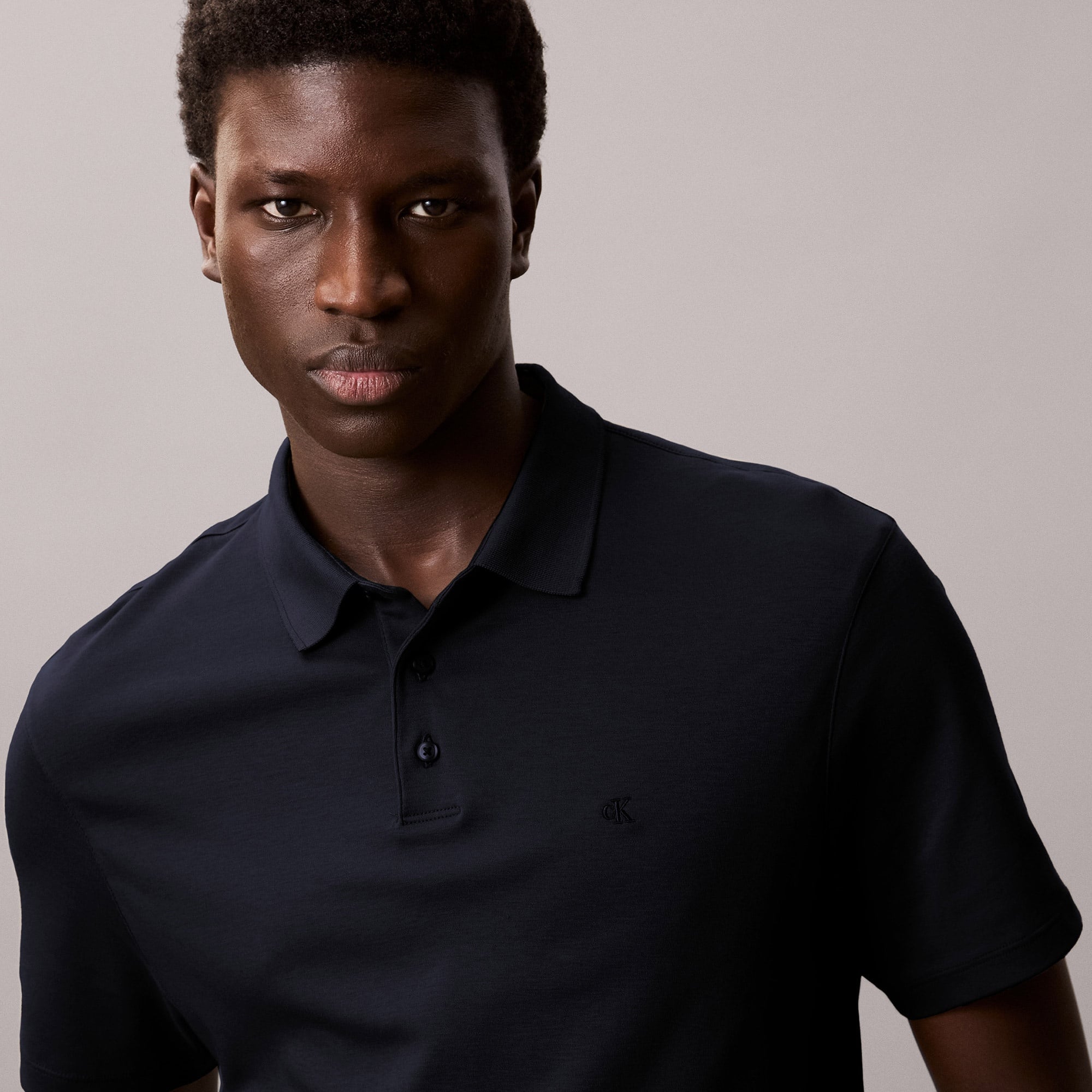 Calvin Klein Supima Erkek Lacivert Polo