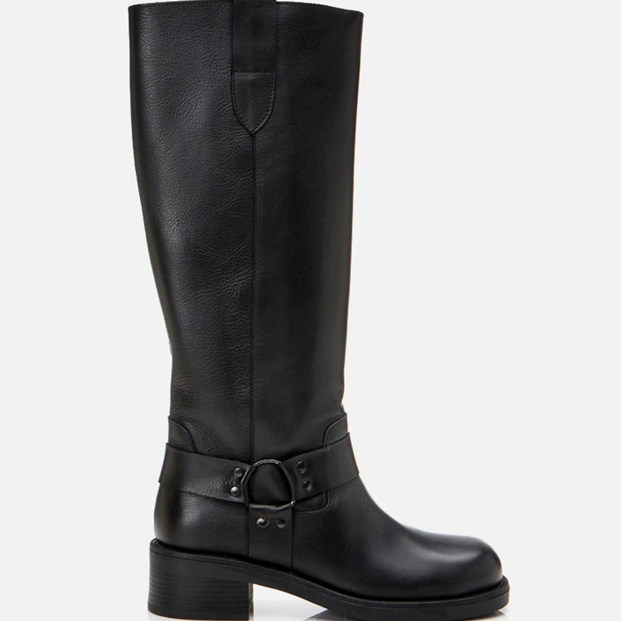 Kadın Deri Siyah Çizme