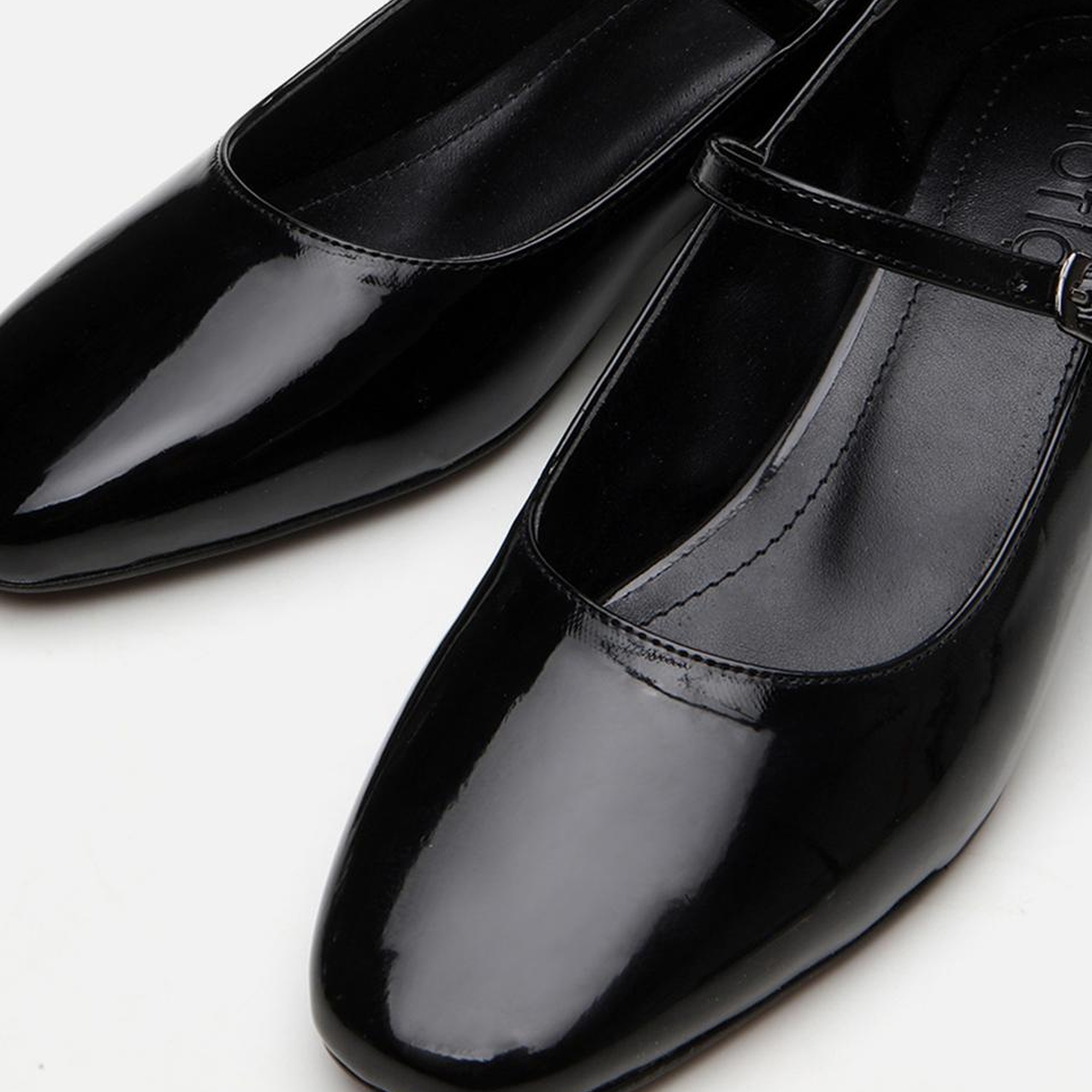 Kadın Mary Jane Siyah Kalın Topuklu Ayakkabı