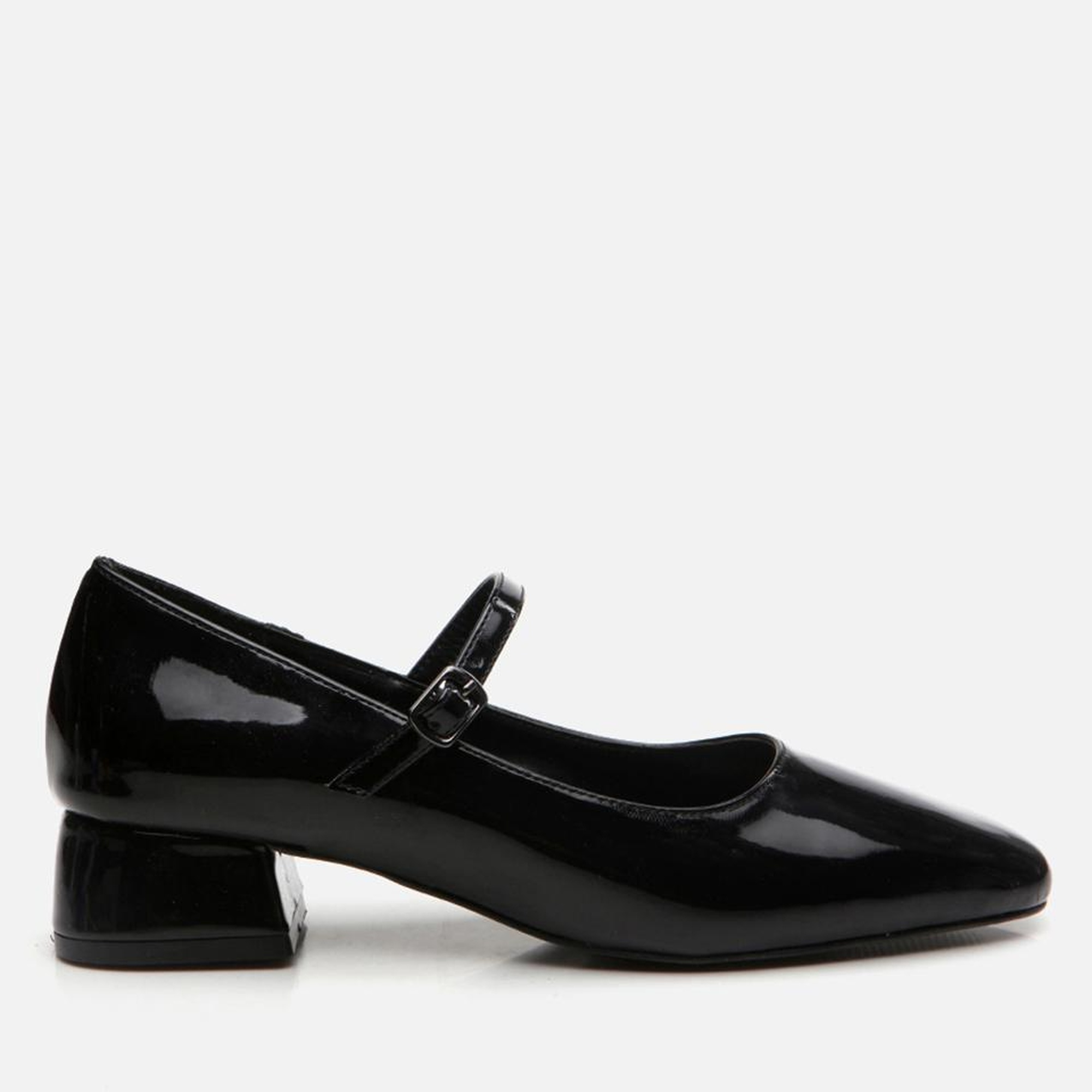 Kadın Mary Jane Siyah Kalın Topuklu Ayakkabı