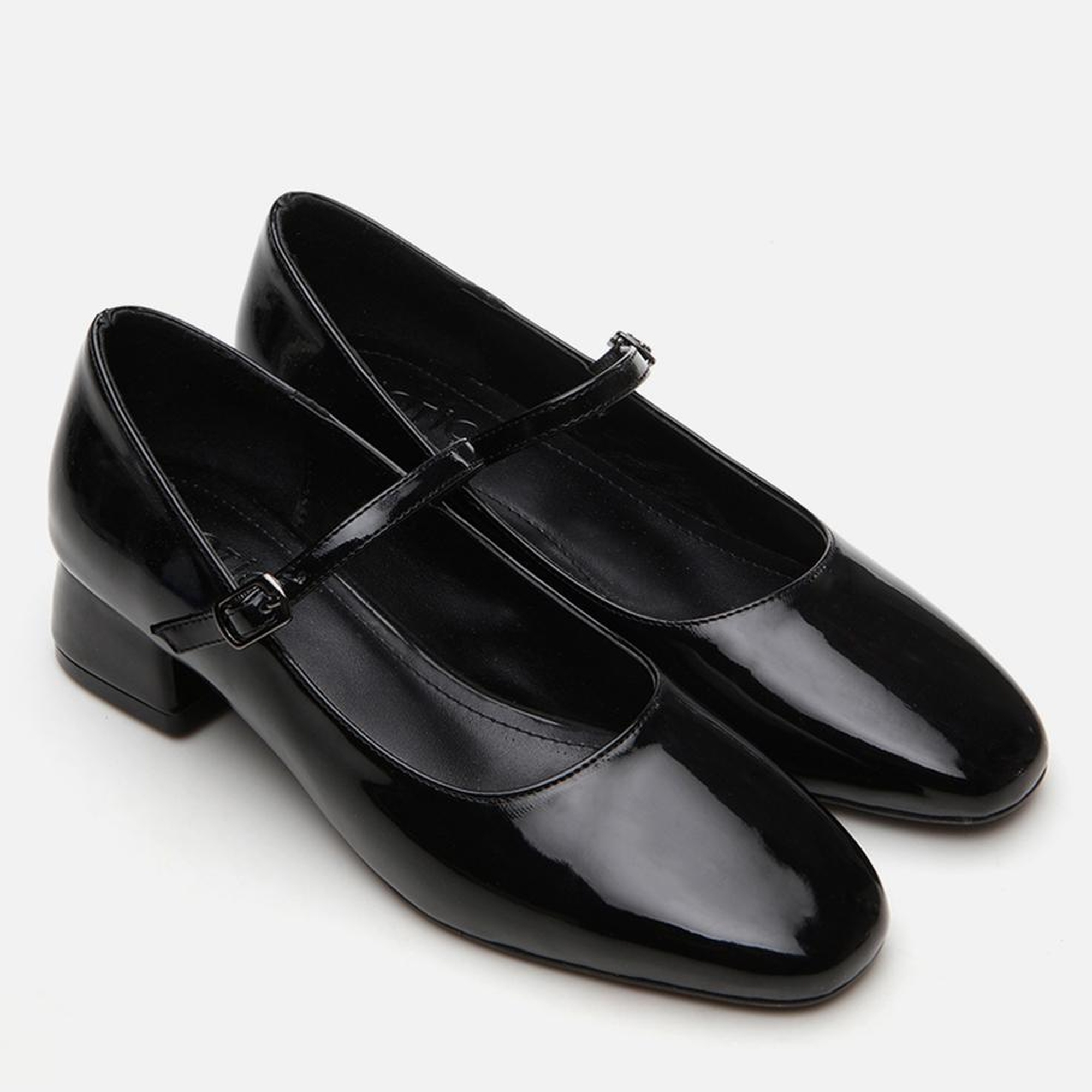 Kadın Mary Jane Siyah Kalın Topuklu Ayakkabı