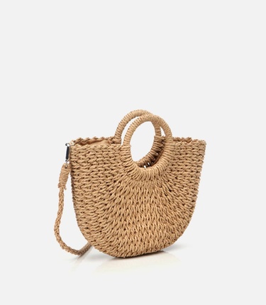  Kadın Taba Hasır Omuz Çantası