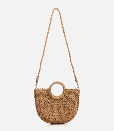  Kadın Taba Hasır Omuz Çantası