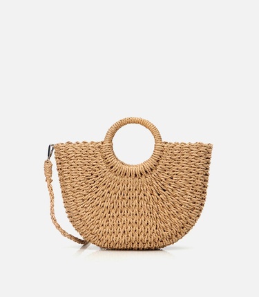  Kadın Taba Hasır Omuz Çantası