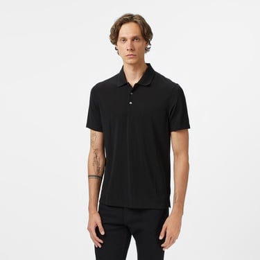  Calvin Klein Stripe Jacquard Erkek Siyah Polo