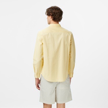  Calvin Klein Solid Oxford Classic Erkek Sarı Gömlek