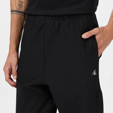  Calvin Klein Premium Terry Monogram Jogger Erkek Siyah Eşofman Altı