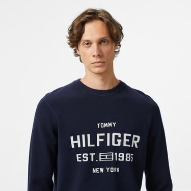  Tommy Hilfiger Athleisure Varsity Erkek Lacivert Kazak