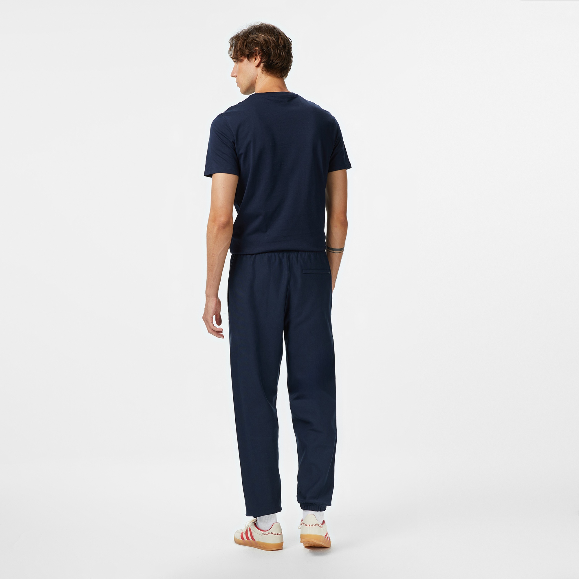 Calvin Klein Premium Terry Monogram Jogger Erkek Mavi Eşofman Altı