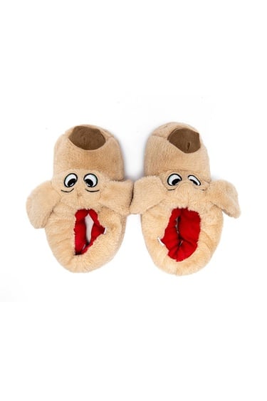  Karamel Kadın, Garson Boy Hayvanlı Panduf Bej 36/41