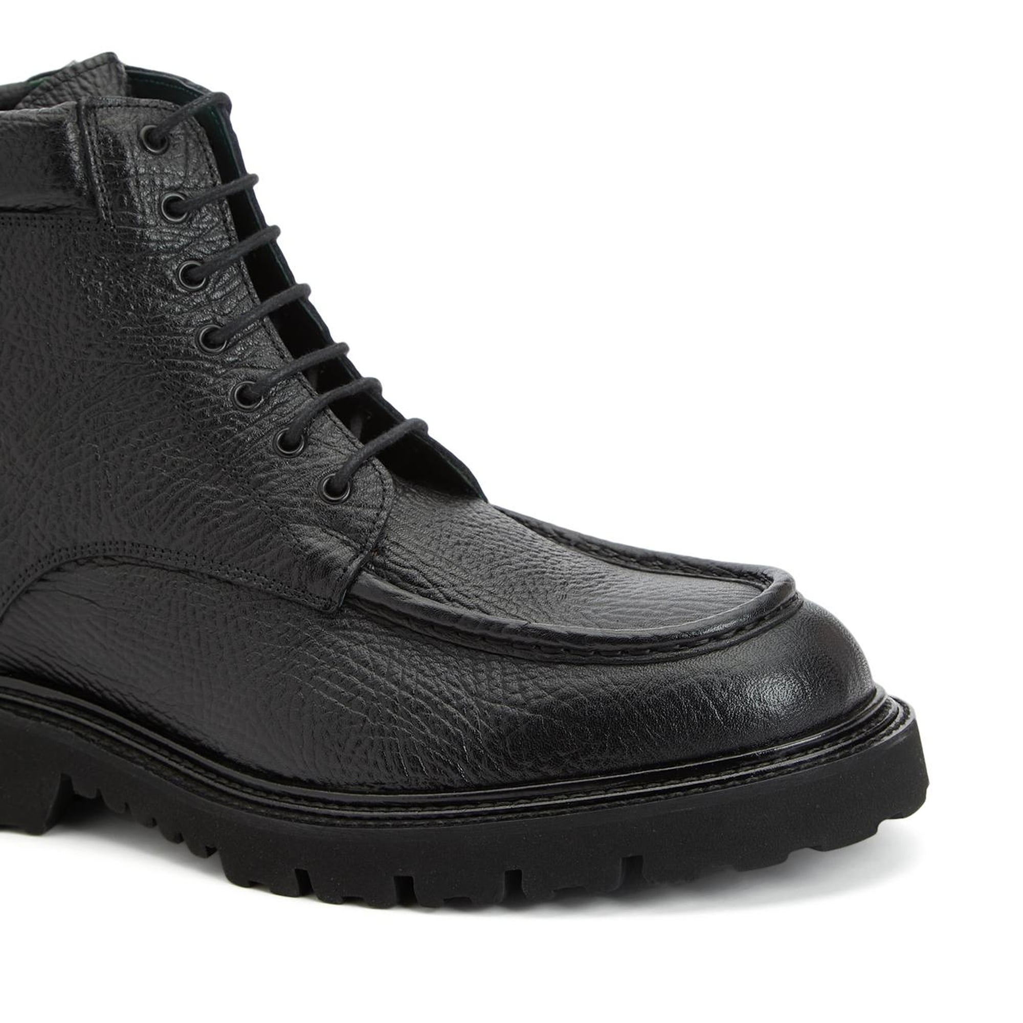 George Hogg Erkek Siyah Baskılı Deri Bot