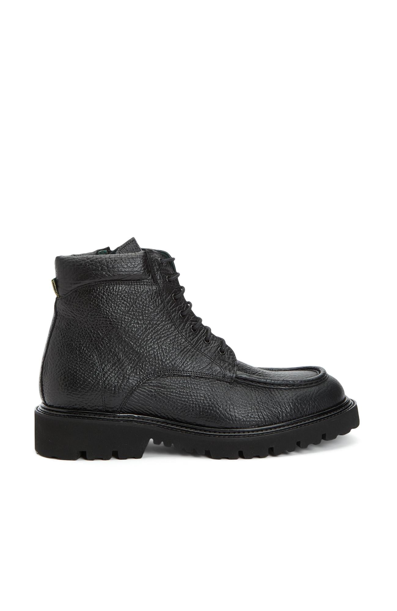  George Hogg Erkek Siyah Baskılı Deri Bot