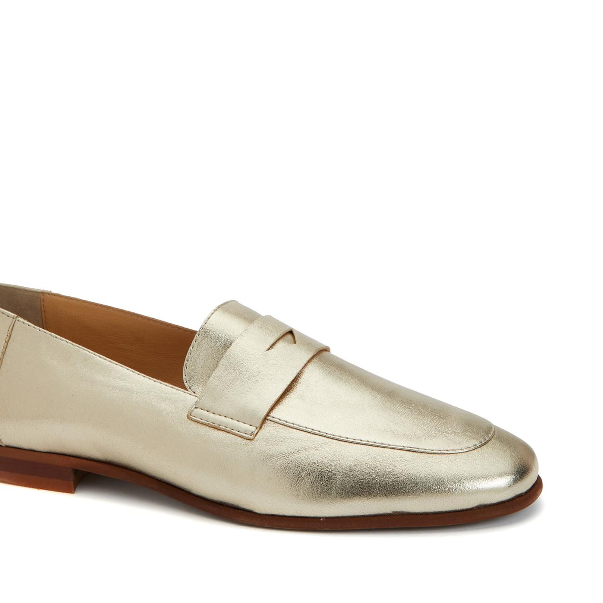 George Hogg Kadın Gold Kuşak Detaylı Deri Loafer