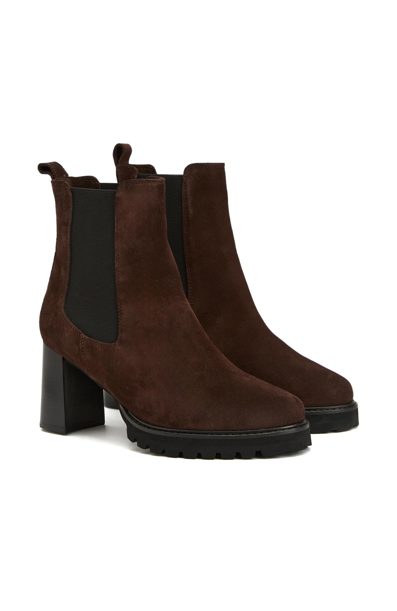  Divarese Kadın Kahverengi Süet Deri Bot