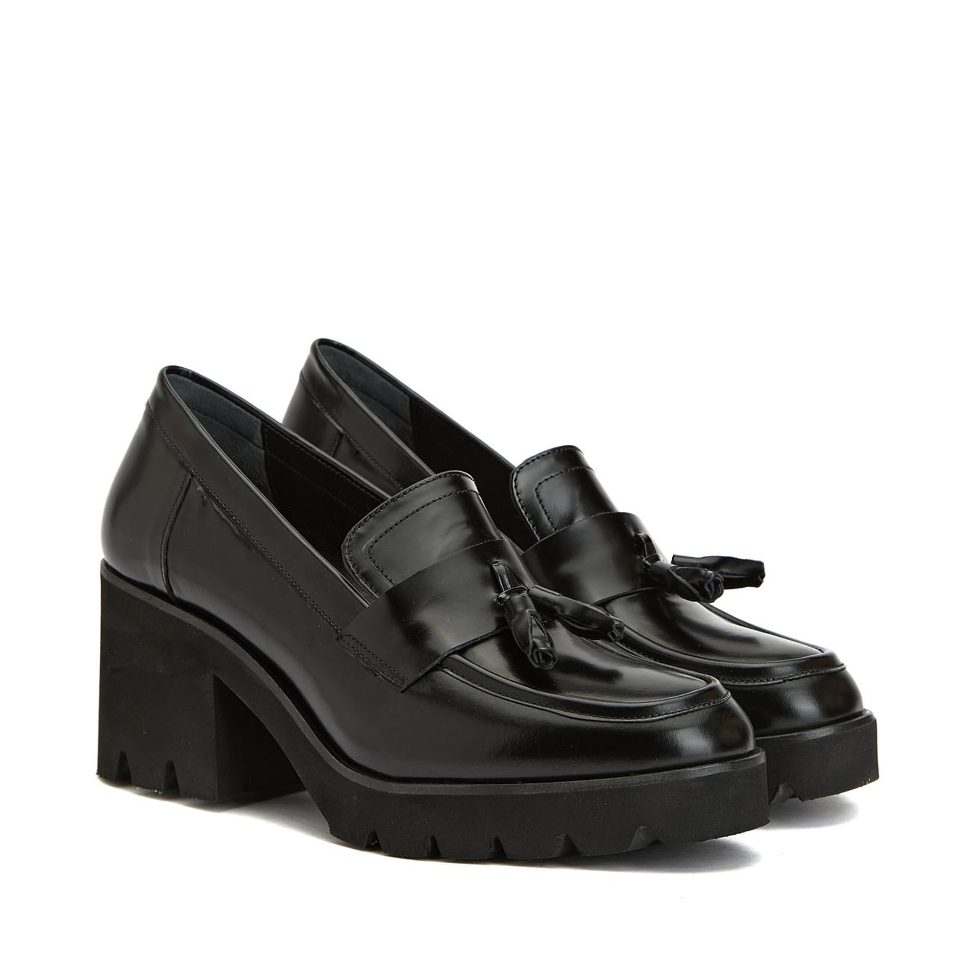 Divarese Kadın Siyah Deri Loafer