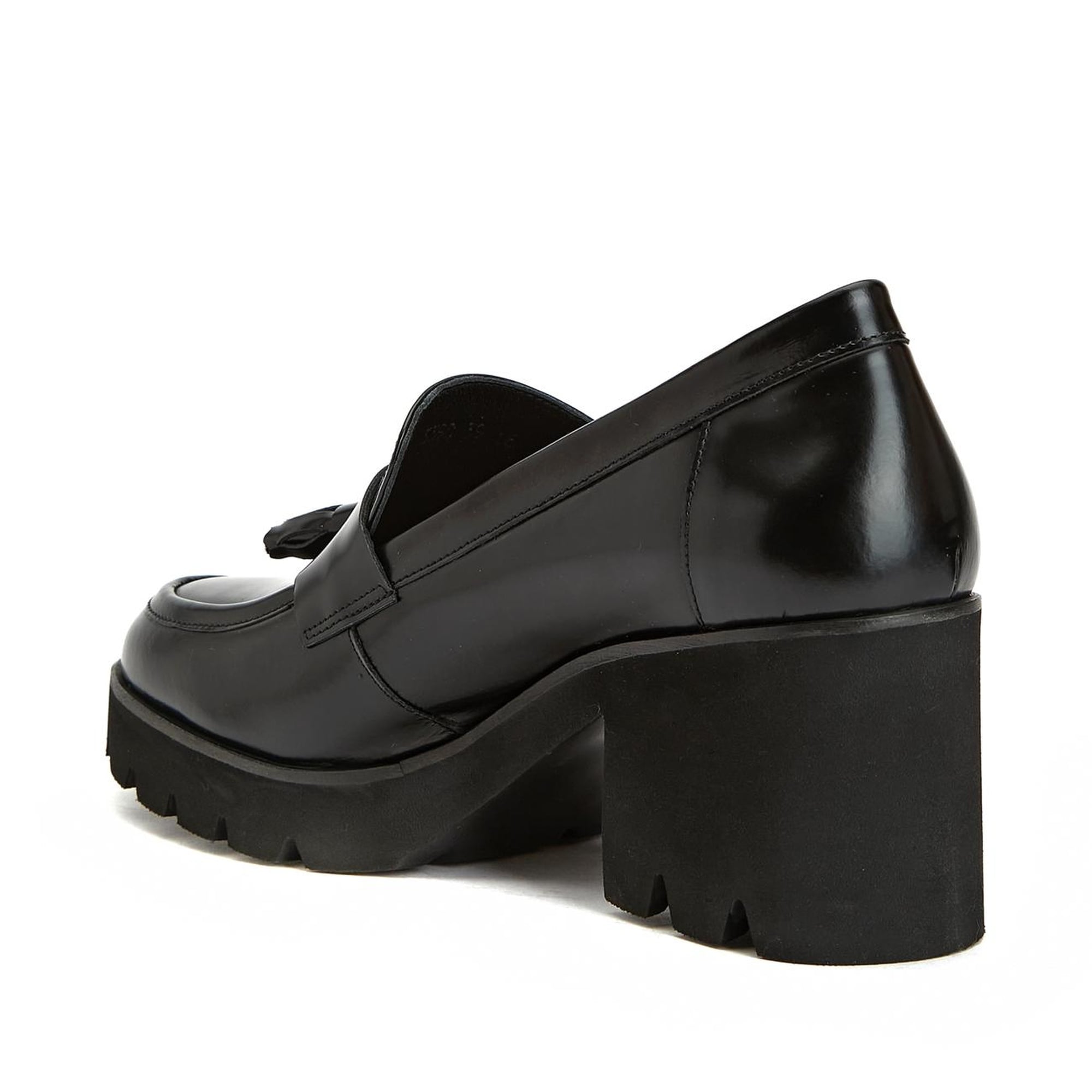 Divarese Kadın Siyah Deri Loafer