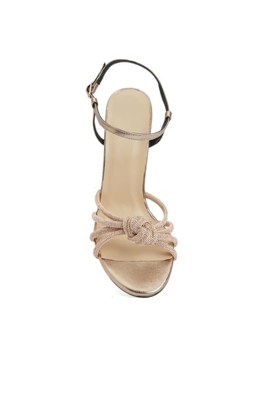  Divarese Kadın Gold Abiye Sandalet