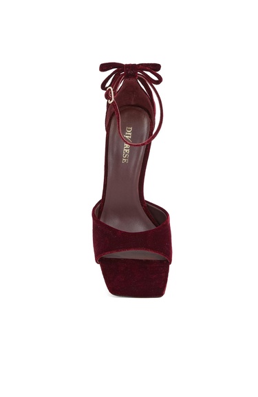  Divarese Kadın Bordo Bantlı Sandalet