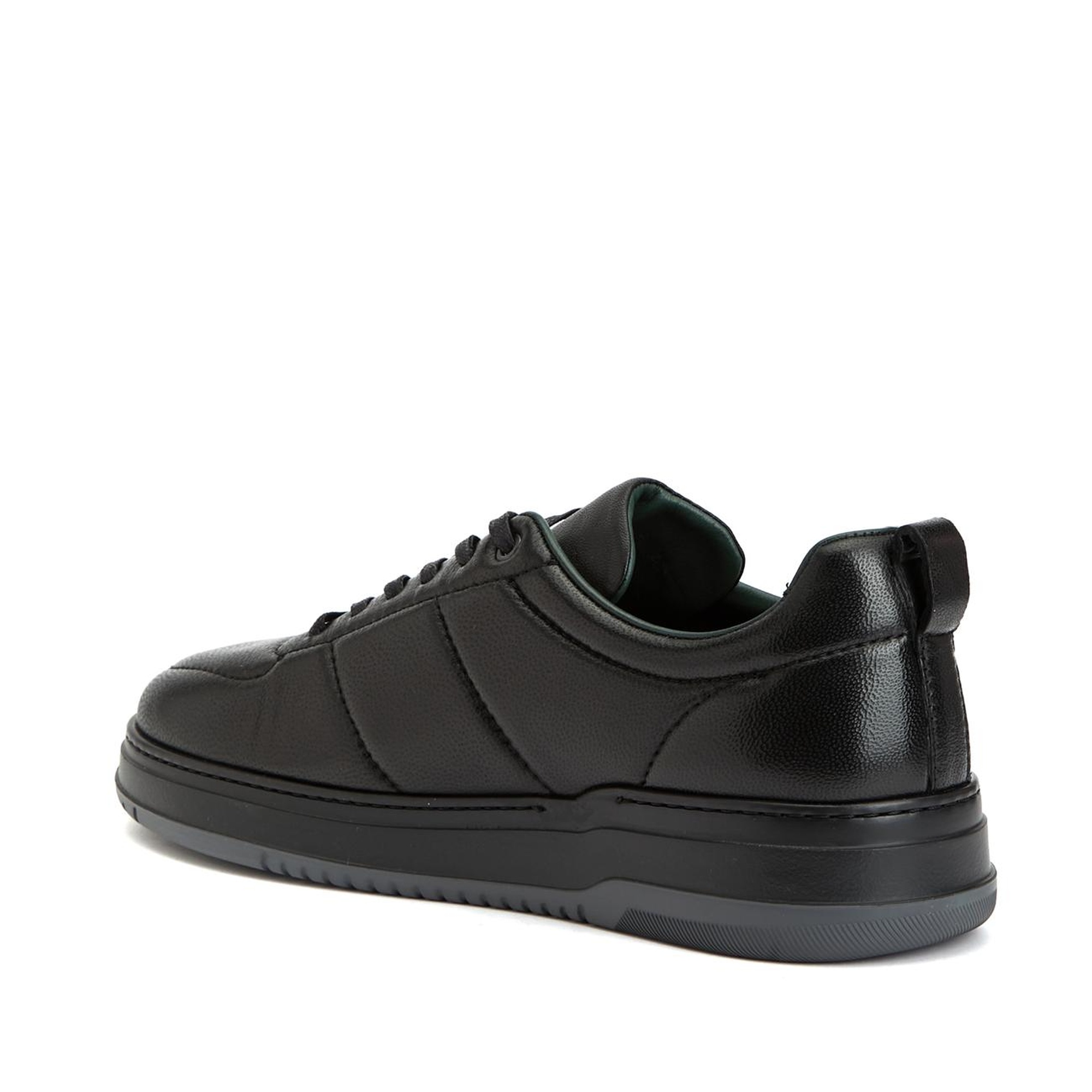 George Hogg Erkek Siyah Deri Sneaker