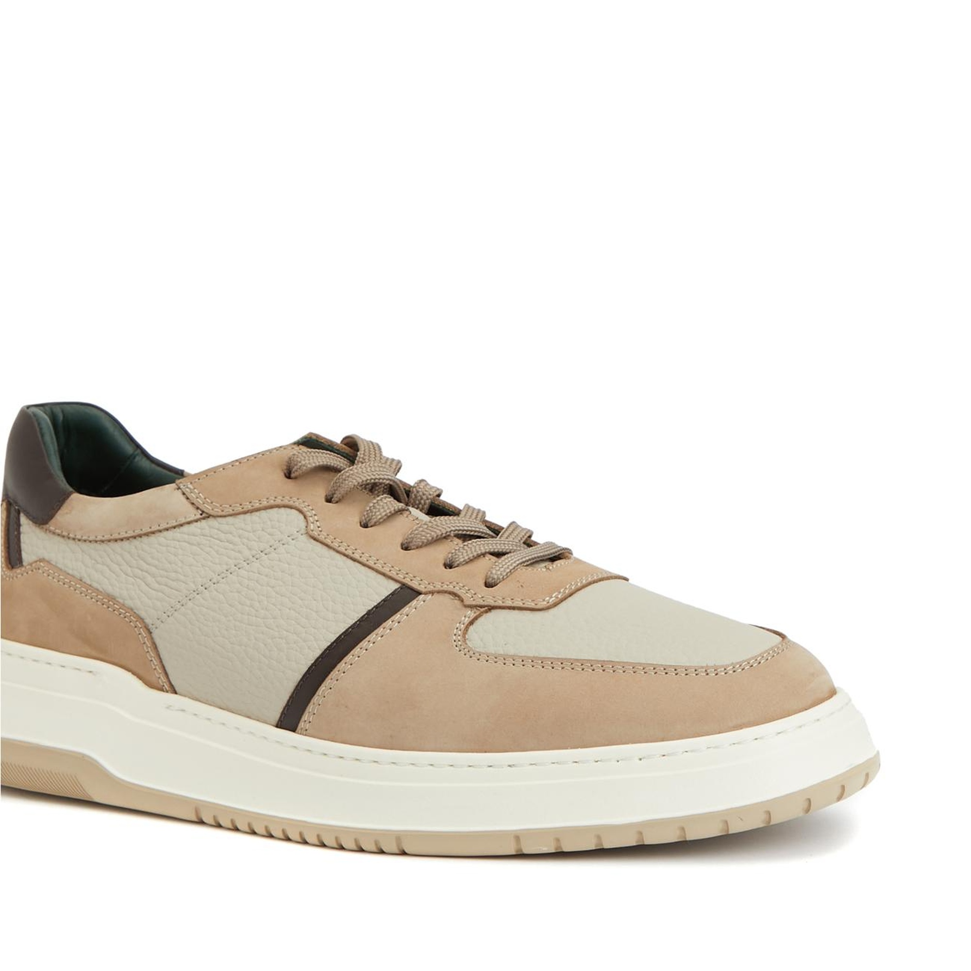 George Hogg Erkek Bej Deri Sneaker