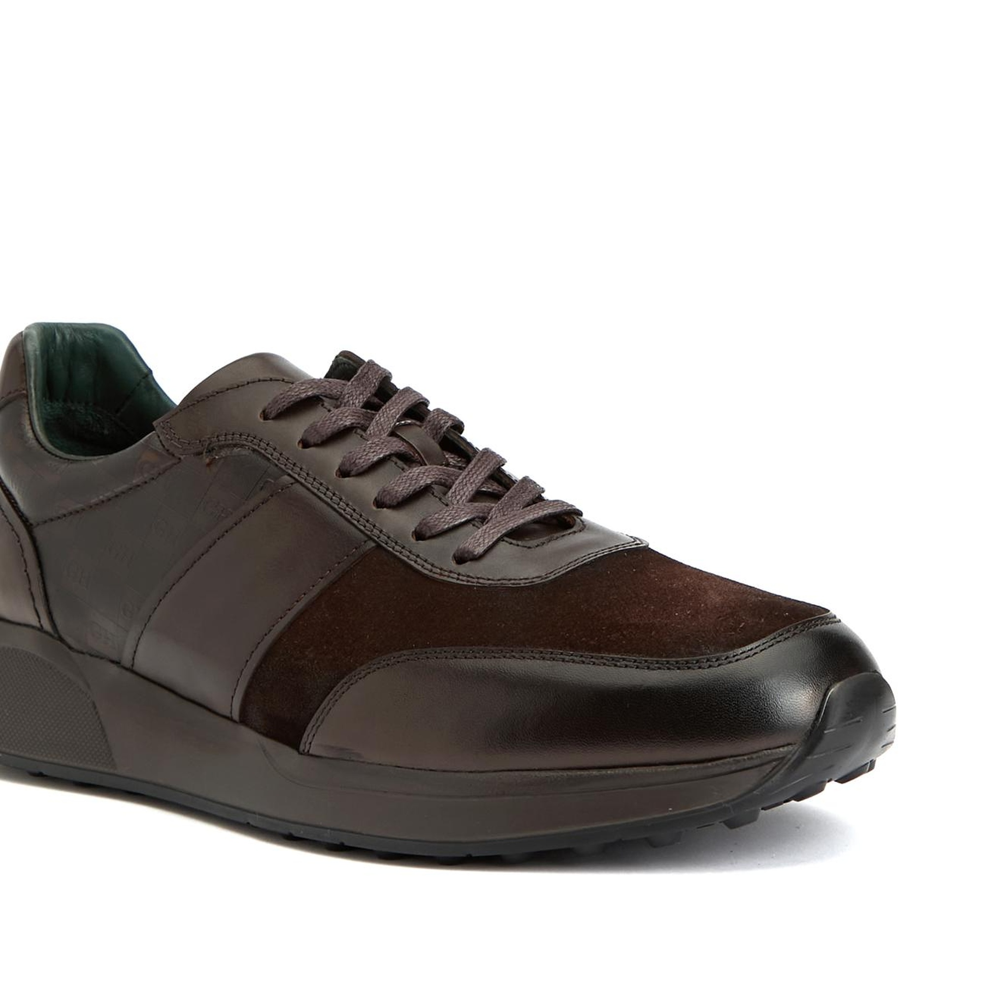 George Hogg Erkek Kahverengi Deri Sneaker